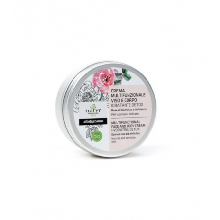 Crème corps hydratante detox Bio – Rose de Damas & Thé blanc – 150 ml